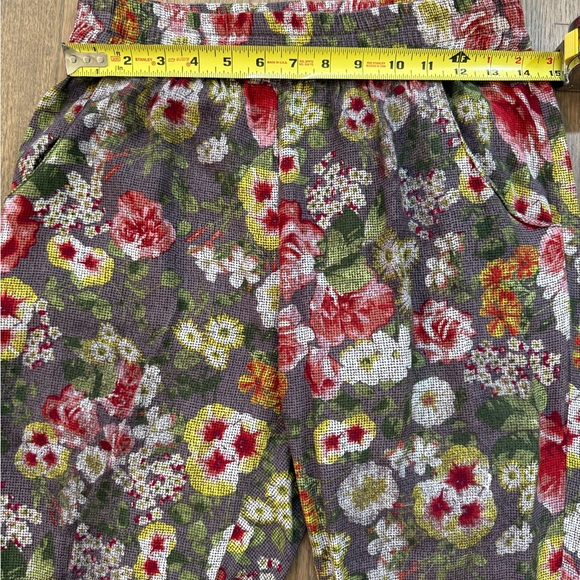 Anthropologie La Vi by Sam & Lavi Floral Print Tapered Pants-Size Medium - Picture 7 of 7